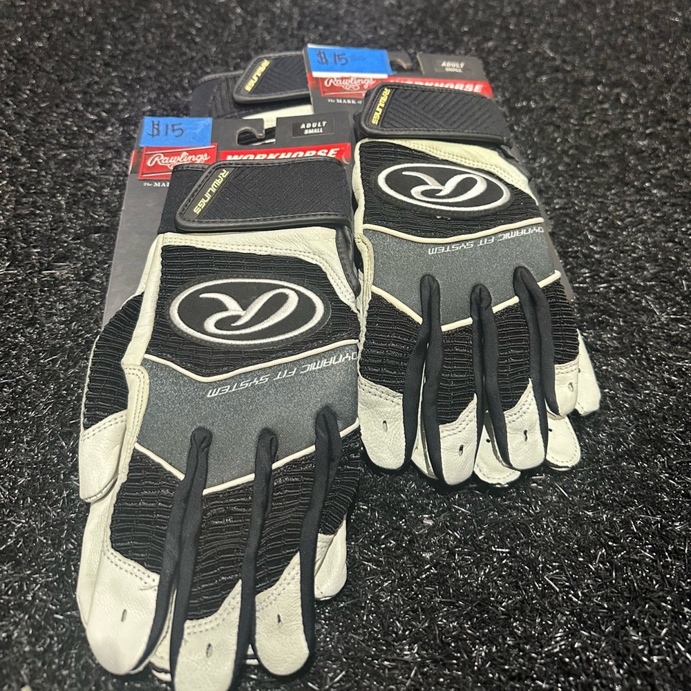 Rawlings Workhorse Batting Gloves - Black